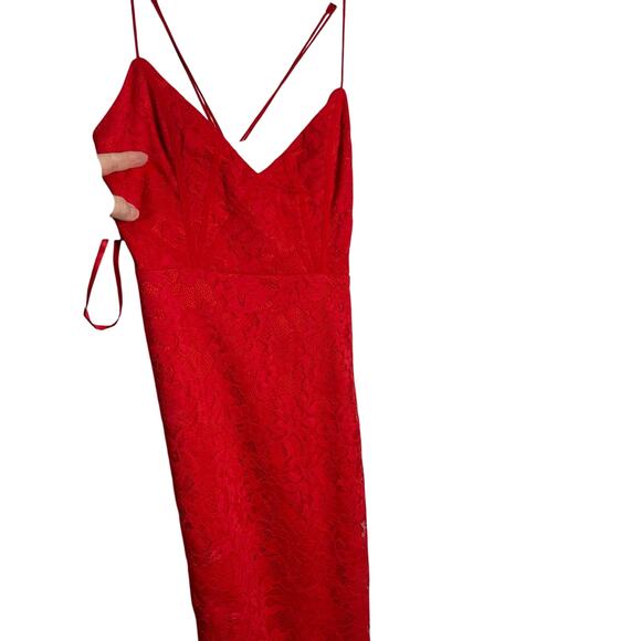 Hello Molly NEW Size 8 Run Away with Me Red Lace Mini Dress - Picture 6 of 12